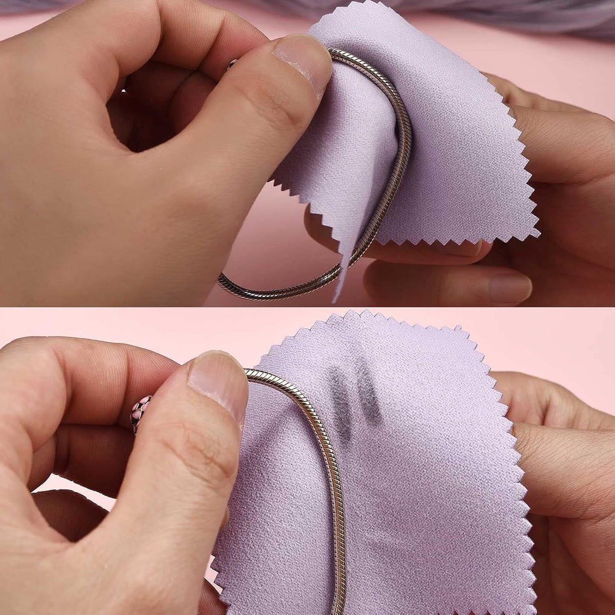 8x8 cm Double-Sided Velvet Jewelry Polishing Cloths
