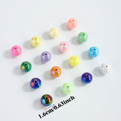 20pcs/set 16mm Shiny AB Color Round Acrylic Focal Beads
