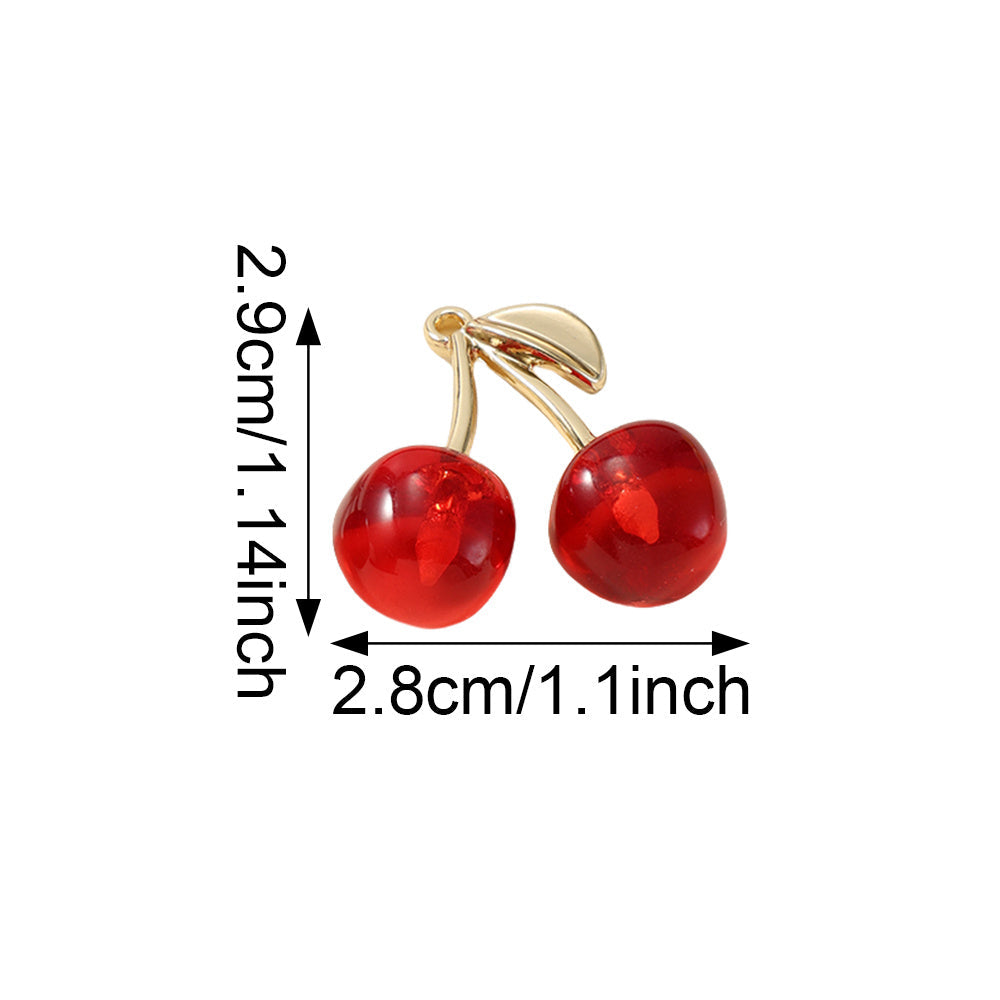 2PCS Fruit Cherry Fashion Pendant Set
