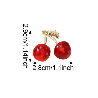 2PCS Fruit Cherry Fashion Pendant Set