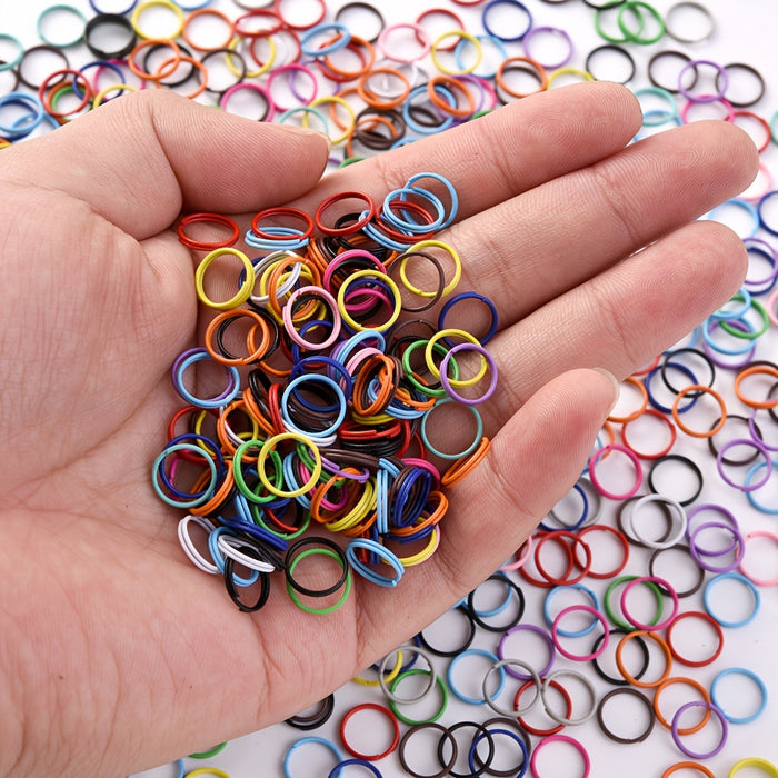 100-Piece 8 mm Alloy Double Open Jump Rings