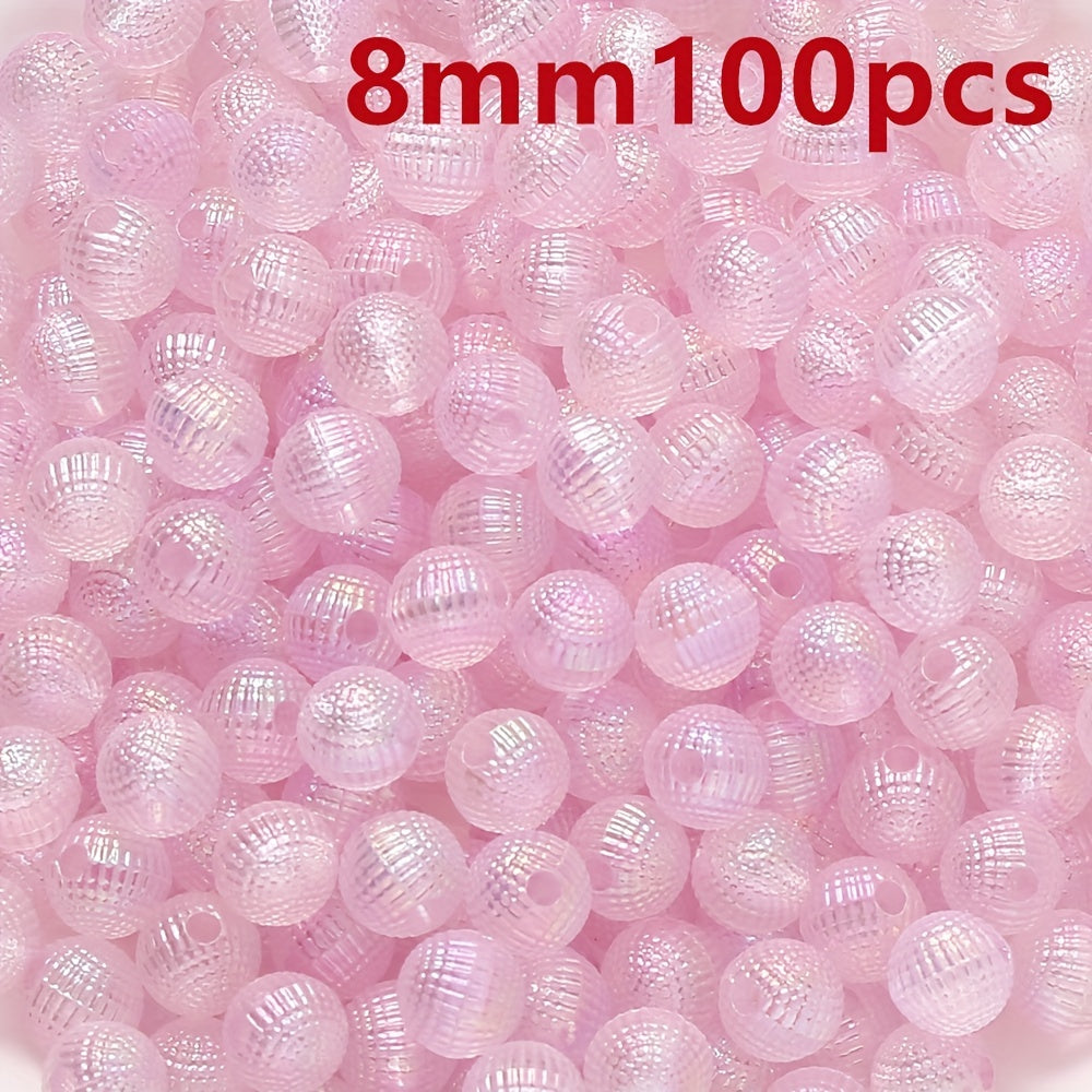 50-100pcs 8/10mm Acrylic Spacer Beads Loose Macarone Jewelry Beads
