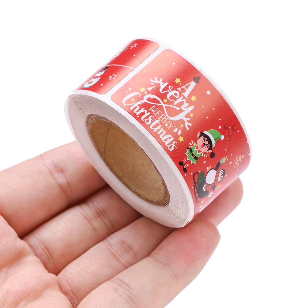 Christmas Pattern Rectangular Stickers