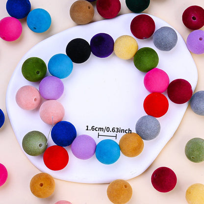 Frosted Round Acrylic Beads