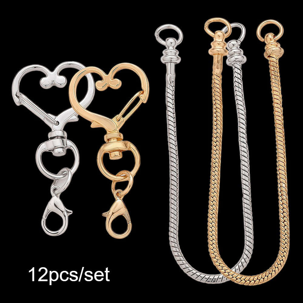 Blank Beadable Keychain Set