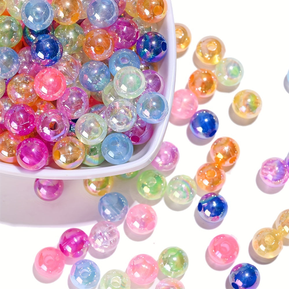 6 mm Colorful Clear Acrylic Beads