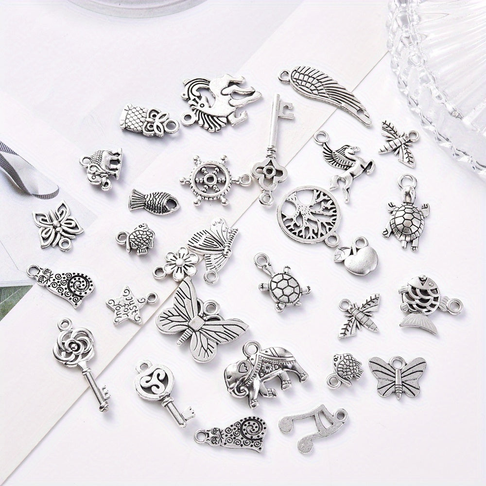 150 g Mixed Silver Charms Set