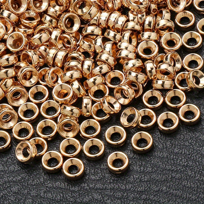 100PCS 7mm Large Hole Round Plastic Bead Set
