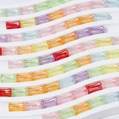 200PCS Mini Bamboo Joint Acrylic Imitation Pearl Spacer Beads
