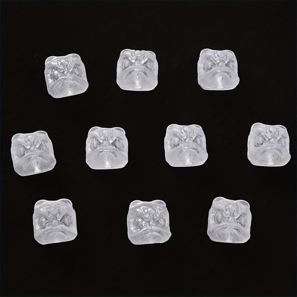 Frosted Lion Head Acrylic Beads