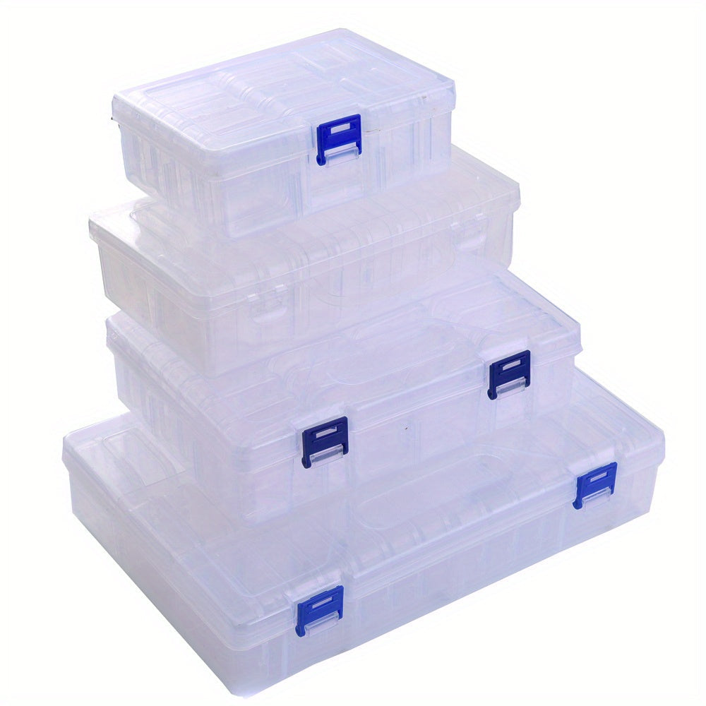 14-Piece Transparent Plastic Jewelry Storage Box Set