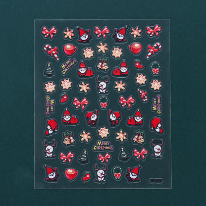 Christmas 5D Relief Nail Art Stickers