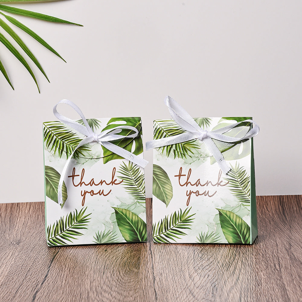 Green Leaf Thank You Gift Packaging Bags