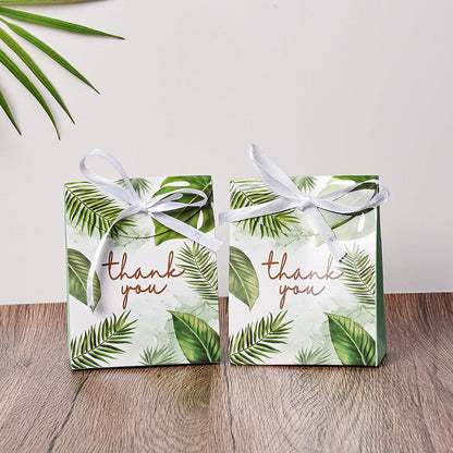 Green Leaf Thank You Gift Packaging Bags