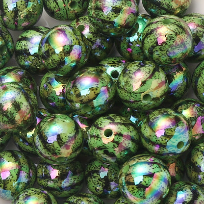 AB Green Watermelon Acrylic Spacer Beads