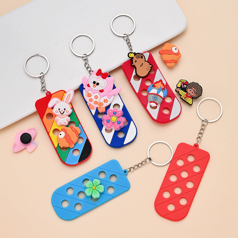 Soft Rubber Hole Keychain Charms