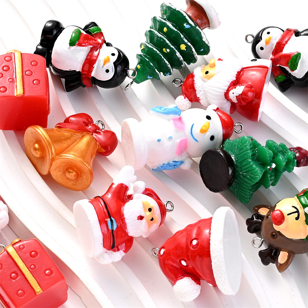 Festive 3D Resin Pendant Set