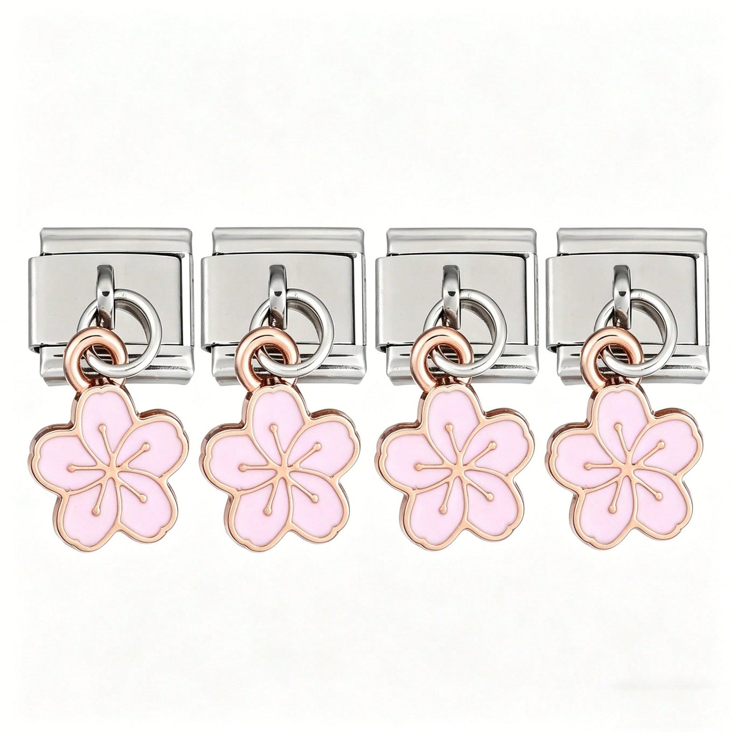 Cherry Blossom Module Bracelet Pendant Charms