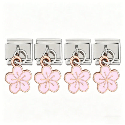 Cherry Blossom Module Bracelet Pendant Charms