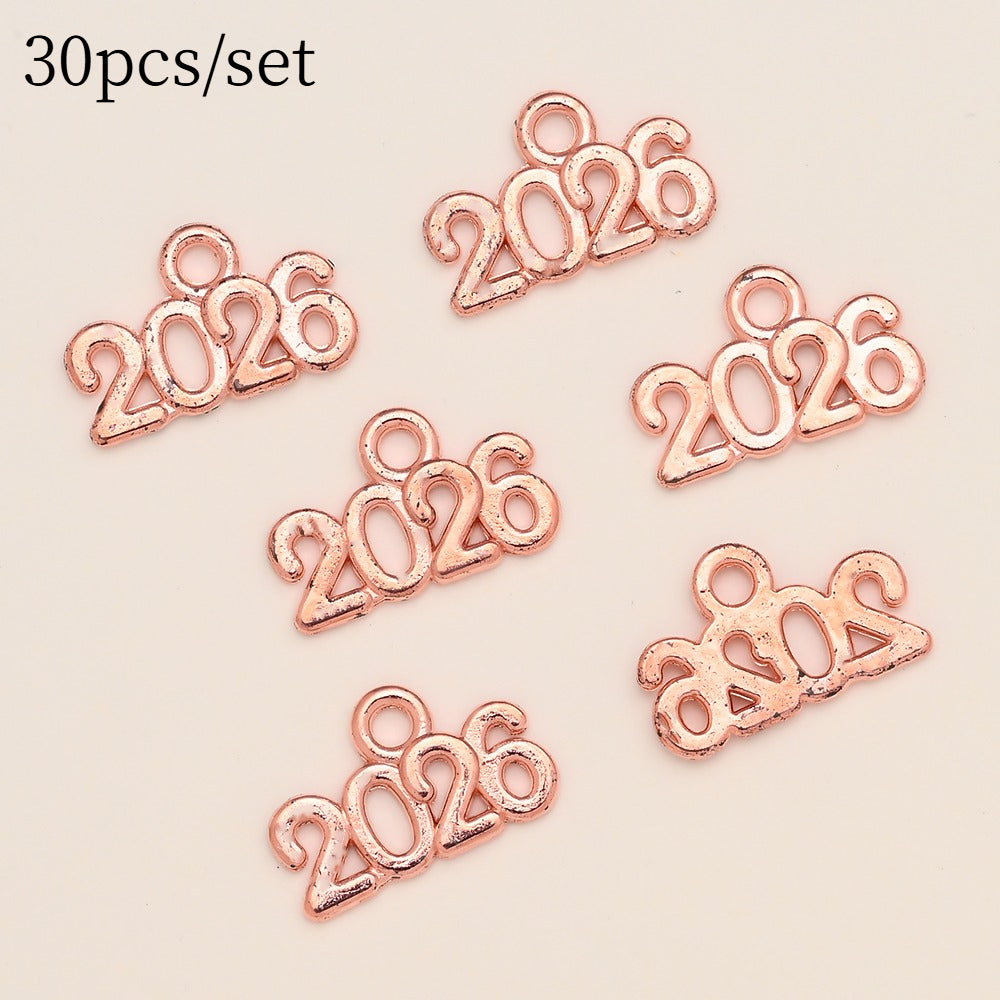 Vintage Number Letter Metal Charms