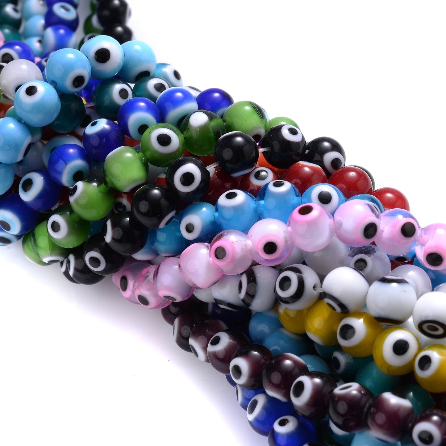 Multi-Colored Evil Eye Glass Beads