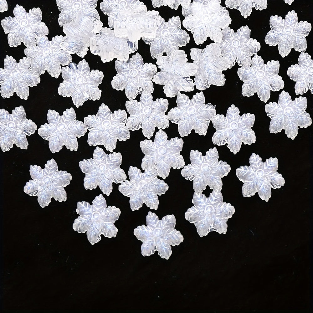 Ice Snowflake Acrylic Beads