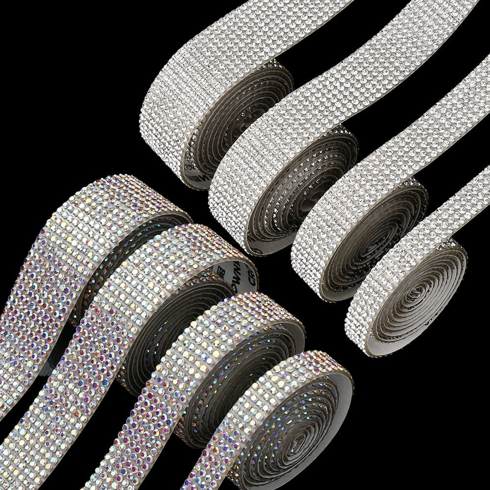 Self-Adhesive Rhinestone Trim Ribbon Set