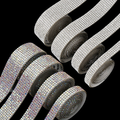 Self-Adhesive Rhinestone Trim Ribbon Set