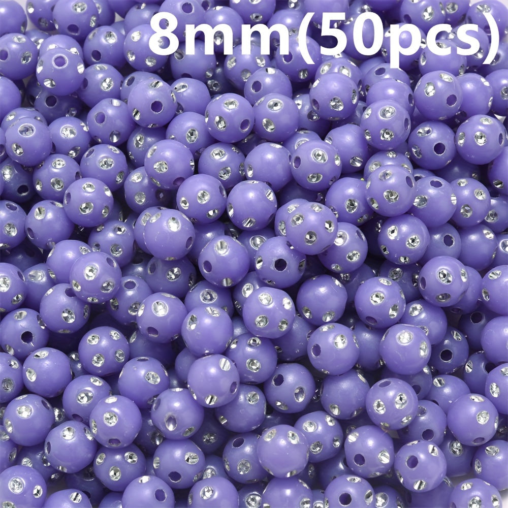 Mixed Acrylic Round Spacer Beads