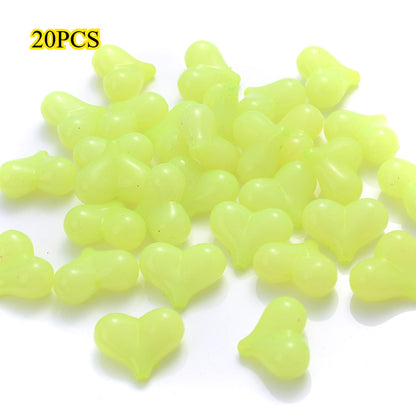 20PCS 17×21mm Multicolor Acrylic Heart Spacer Beads