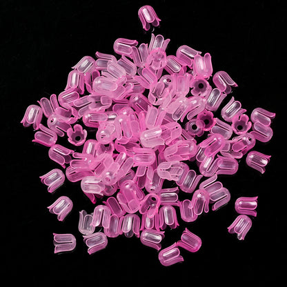 2026 New Arrival 10×11mm Gradient Flower Acrylic Bead Caps