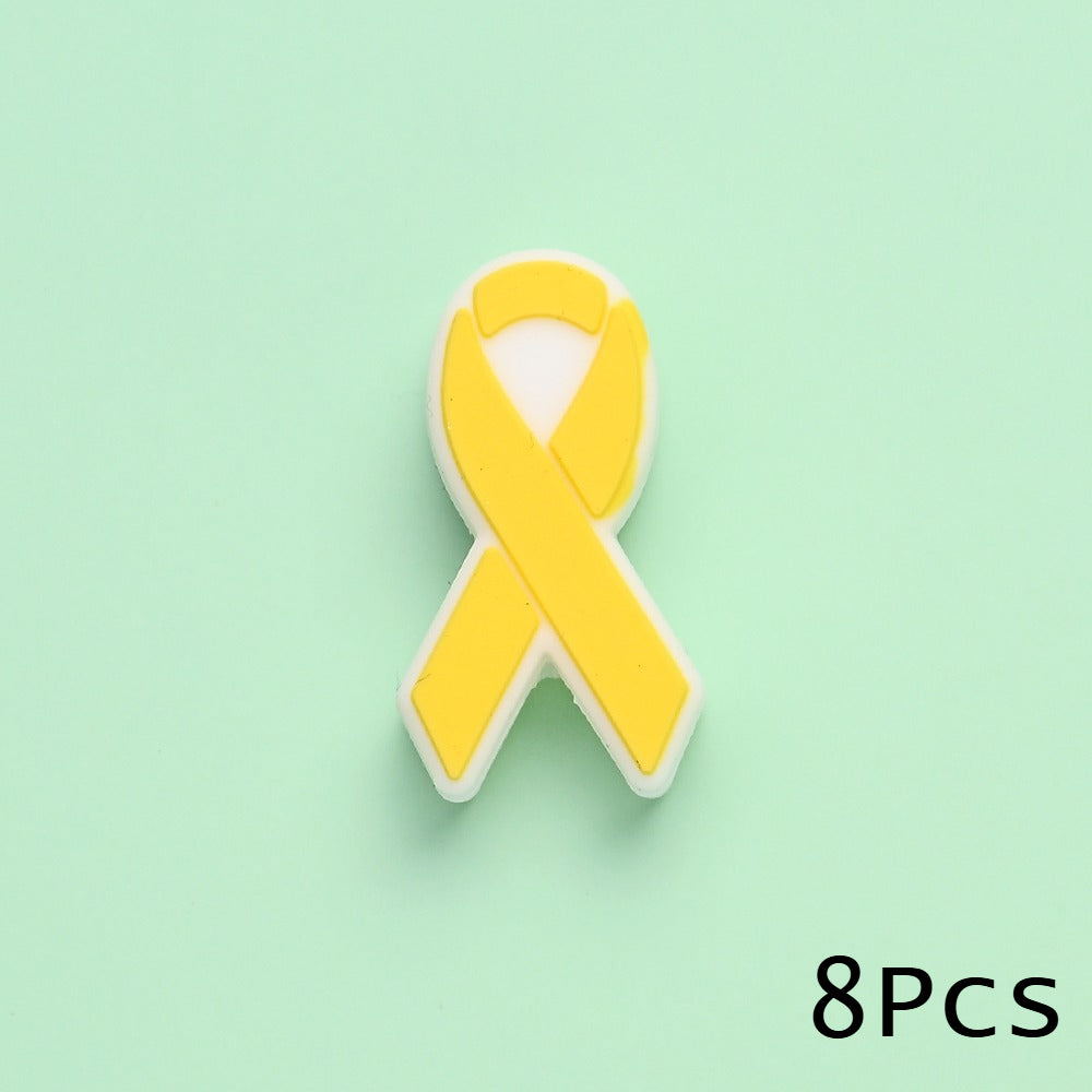 8PCS 28×16mm Silicone Ribbon Bead Set