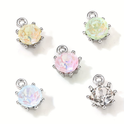 Alloy Heart Round Pendant Charms