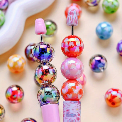 Butterfly Printed Acrylic Beads