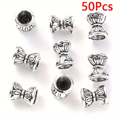 10/50PCS 6mm White Double-Sided Lotus Bead Set