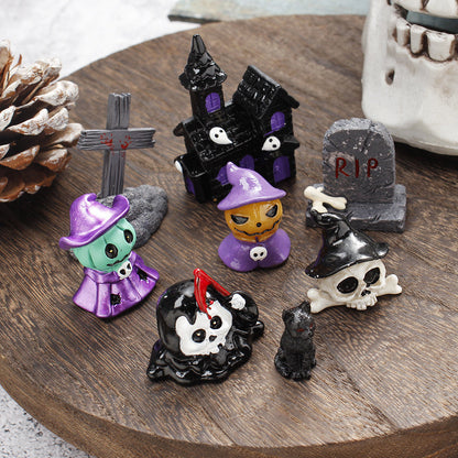5-Piece Halloween Mini Resin Figurine Set