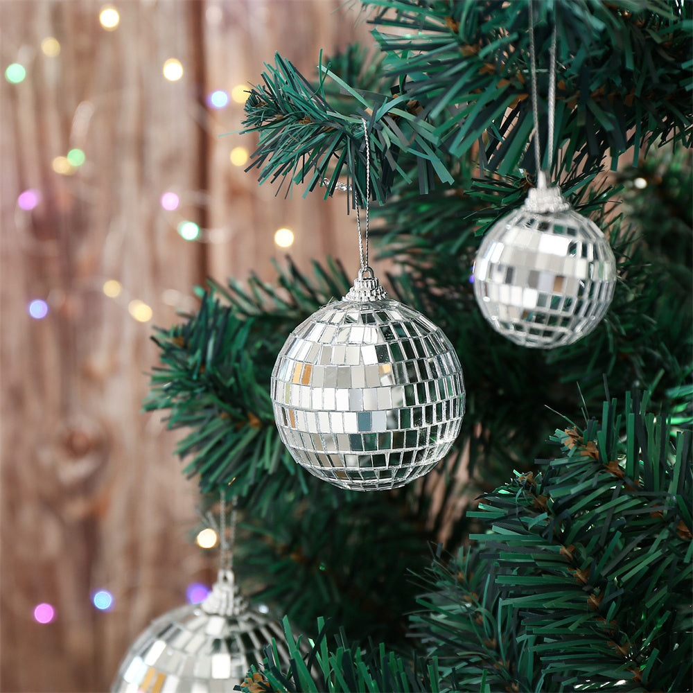 Silver Laser Mirror Ball Decorations