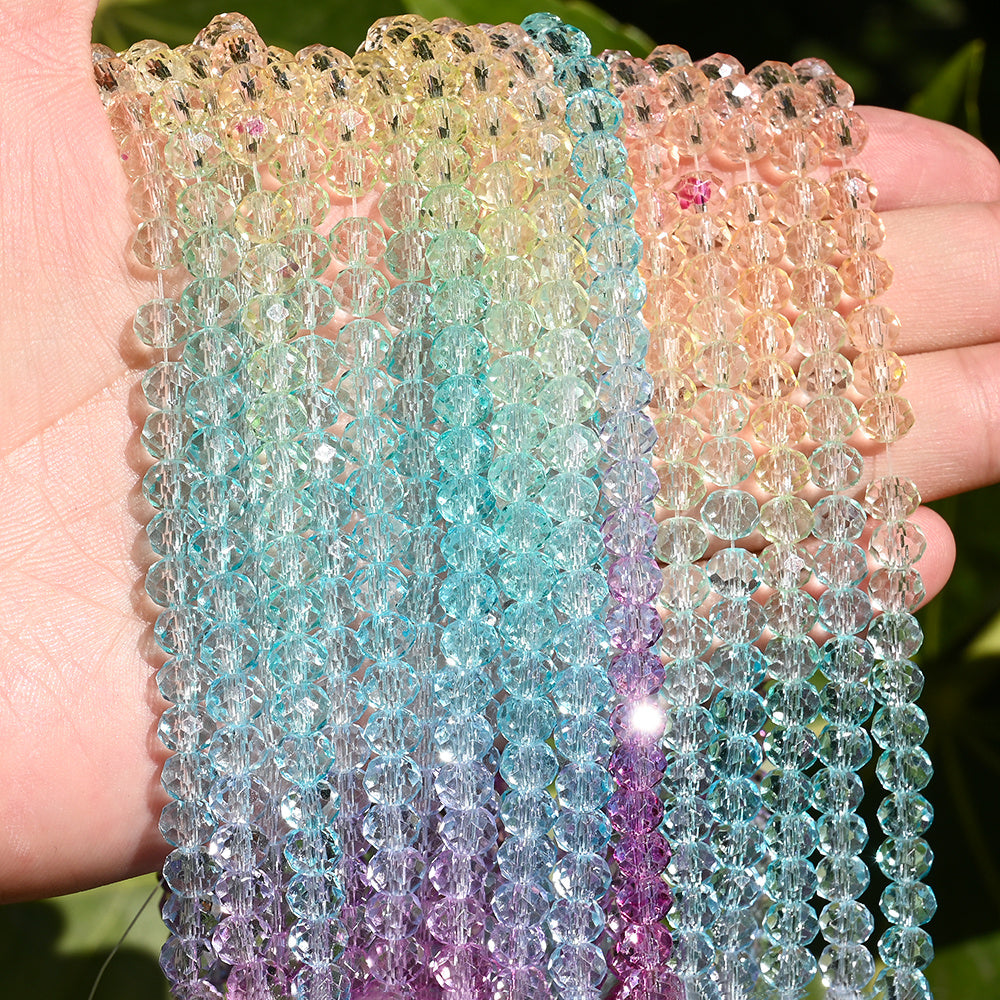 Transparent Faceted Crystal Glass Beads