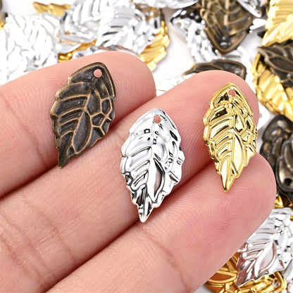 Gold and Silver Leaf Iron Beads