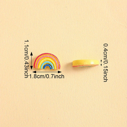 Rainbow Glitter Resin Patches