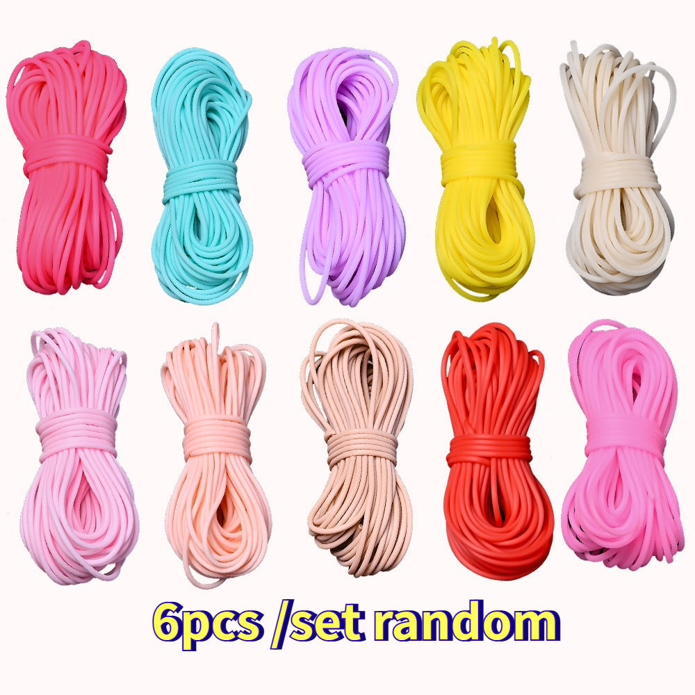 2 mm Black Elastic Jewelry Cord