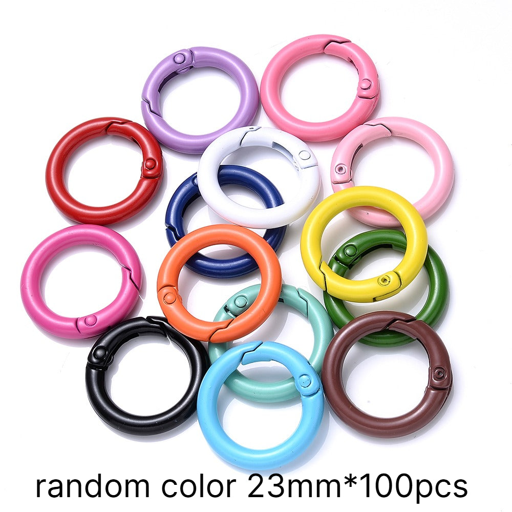 Round Keychain Buckle Spring Clasps Set