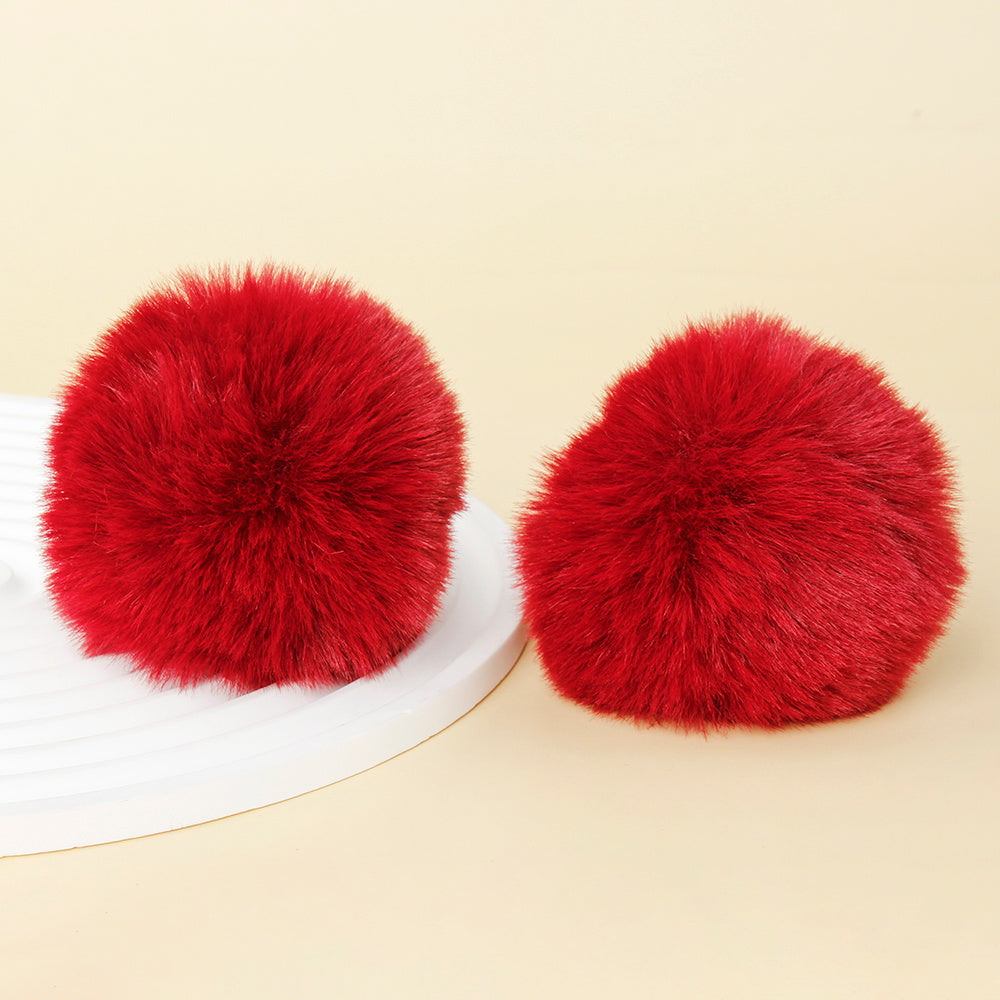 Fashion Multicolored Faux Rabbit Fur Plush Balls