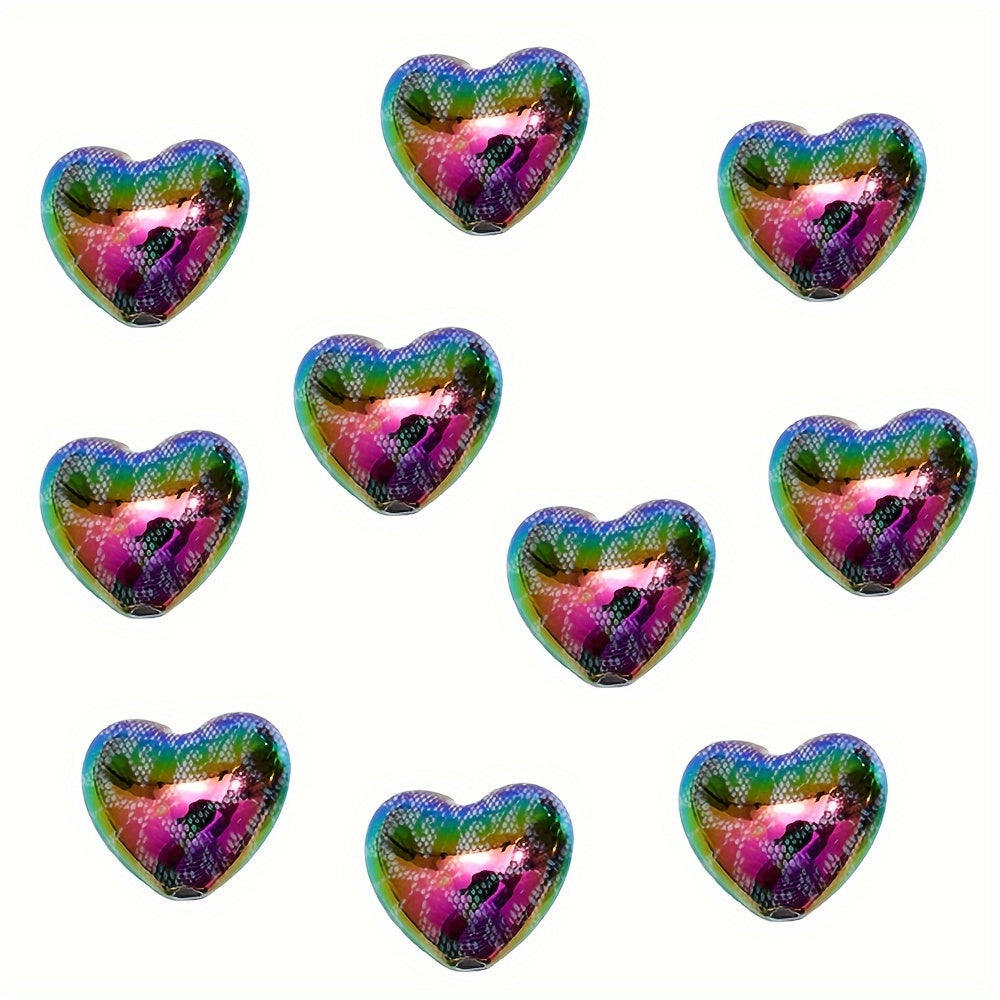10PCS 19×22mm Lace Love Acrylic Bead Set