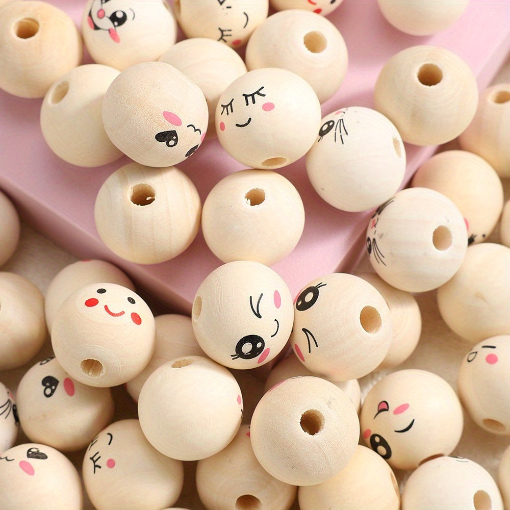 Expression Wooden Spacer Beads