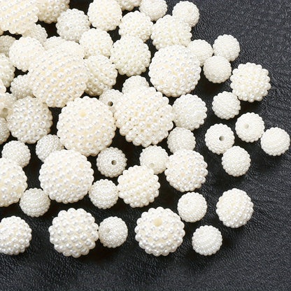 10/12/14/16/18/20mm Beige Round Acrylic Bead Set