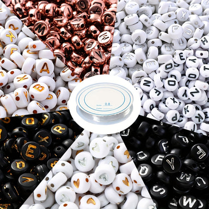 Mixed Acrylic Letter Beads Set