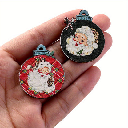 Christmas Painted Wooden Hanging Pendants