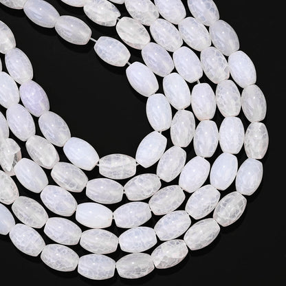 32pcs/strand 8x12mm Natural Agate Rice Shaped Beads
