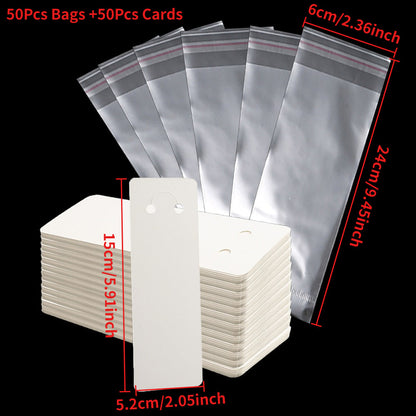 Keychain and Jewelry OPP Packaging Card Set